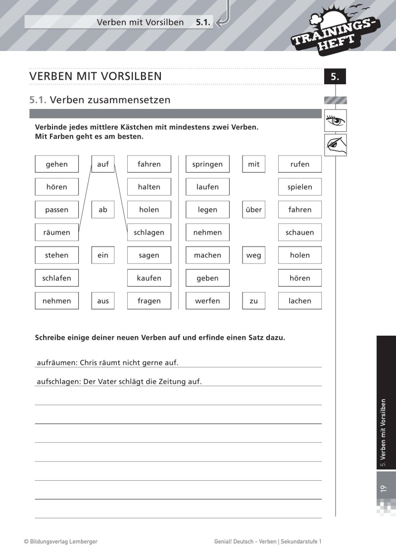 Genial! Deutsch – Trainingsheft Verben – Sek 1