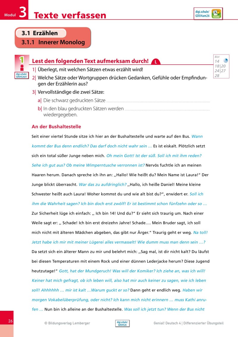 Genial! Deutsch 4 - Sprachbuch IKT NEU: Differenzierter Übungsteil mit Lösungsheft