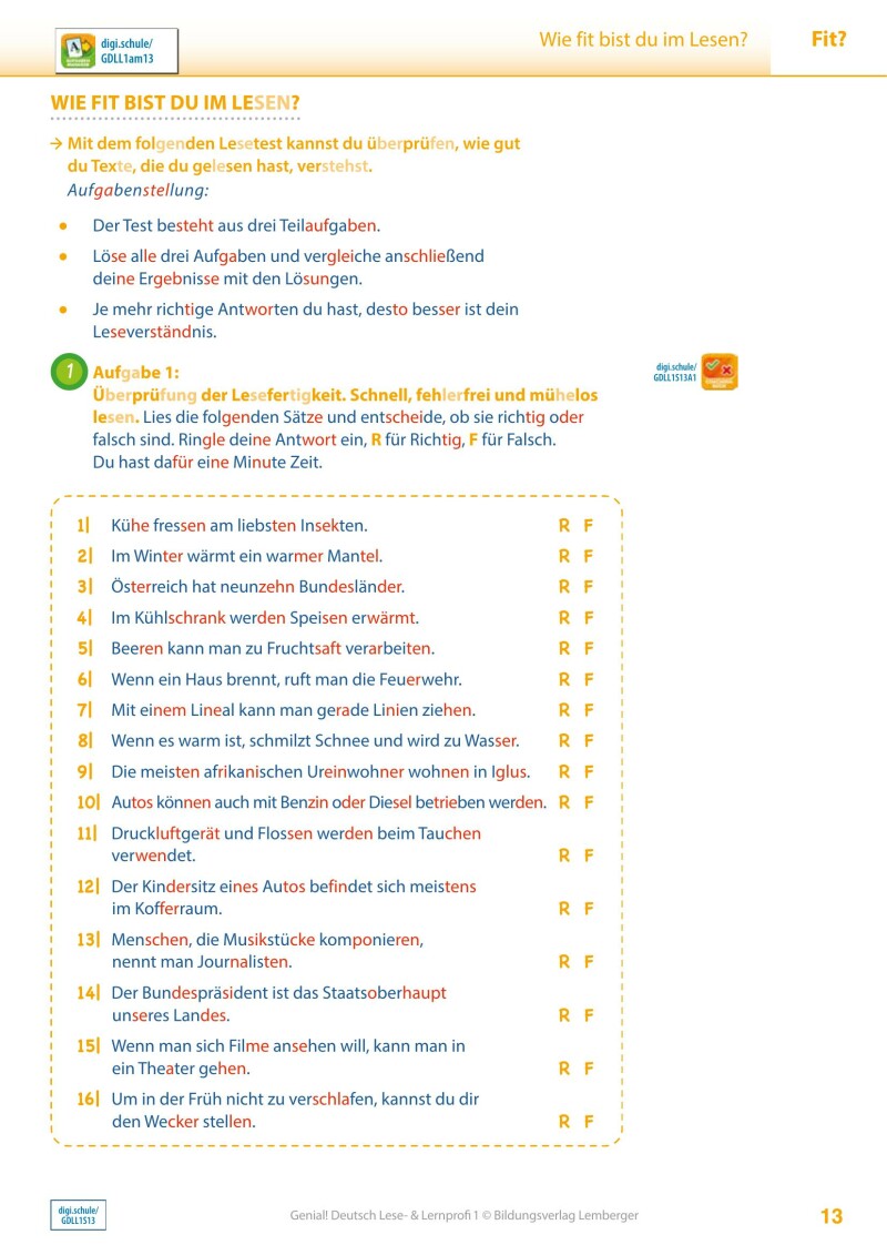 Genial! Deutsch 1 – Lese- und Lernprofi IKT LP’23 v.1.1 / Schulbuch silbierte Ausgabe